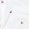 Musselina/ Tecido plissado duplo Corações bordados | Poppy Fabrics – branco/rosé,  thumbnail number 2