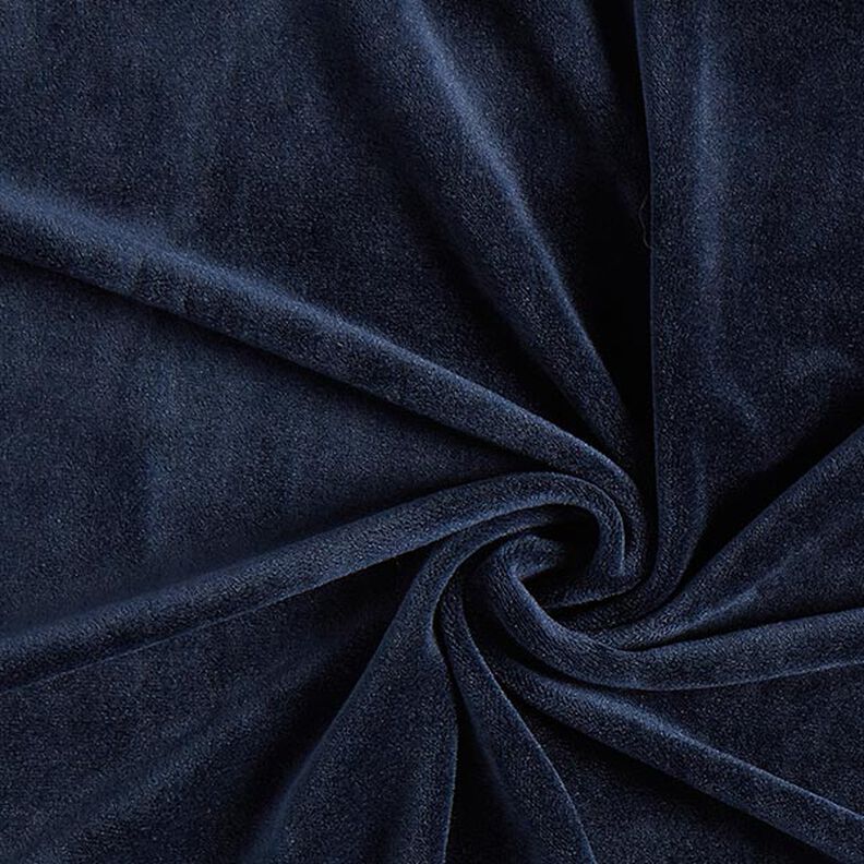 Veludo stretch Nicki – azul-marinho,  image number 1