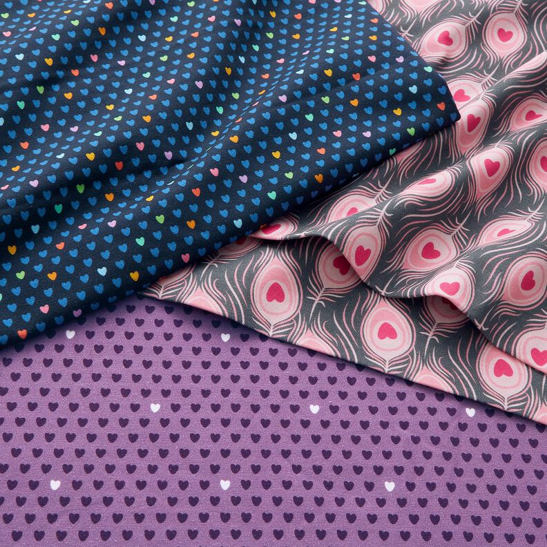 Jersey de algodão Pavo | Stoff&Liebe – azul real/rosa intenso,  image number 5