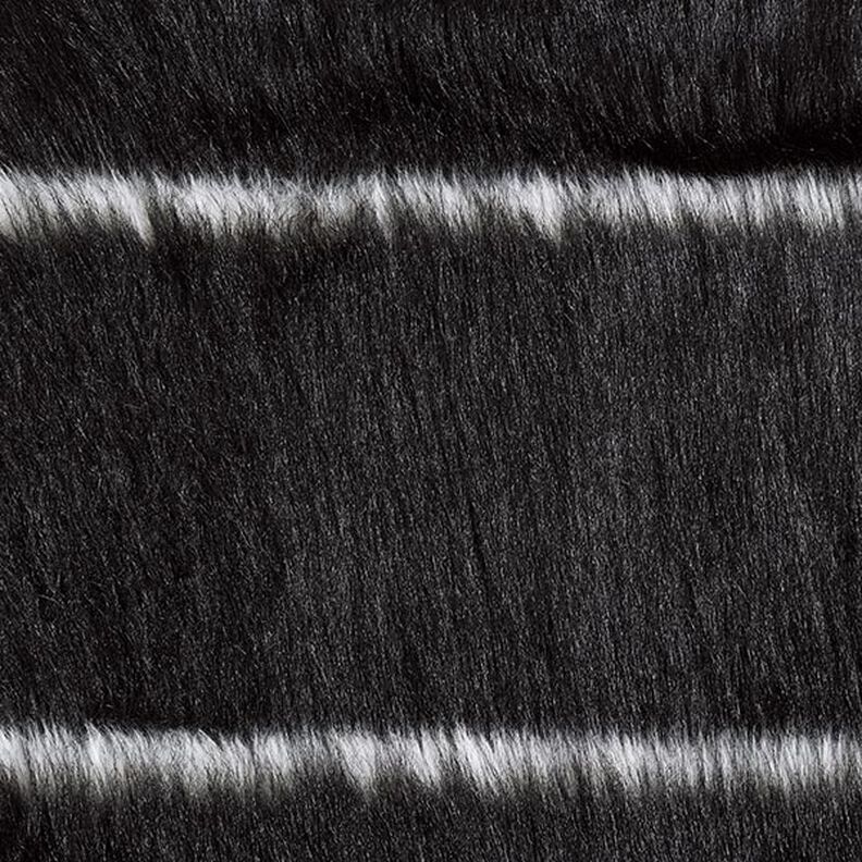 Pelo artificial Riscas diagonais – preto/branco sujo,  image number 1