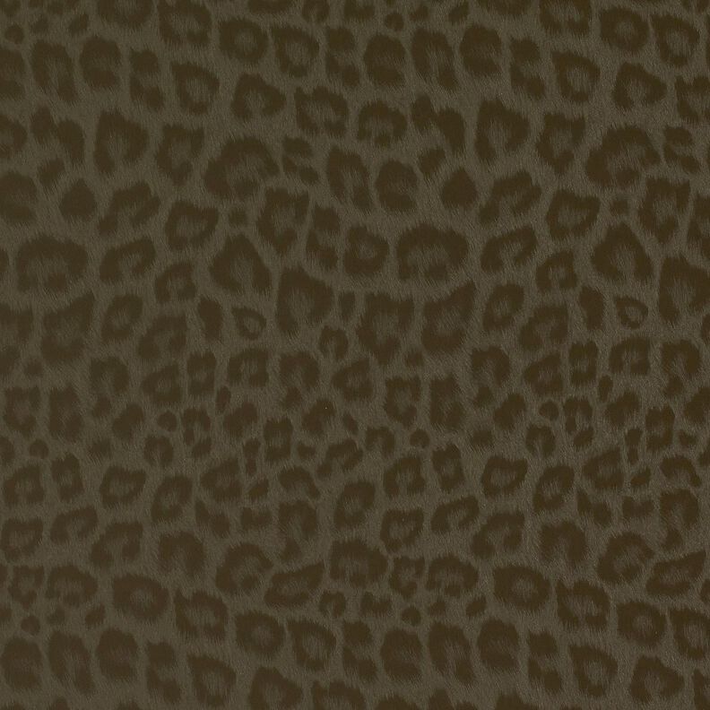 Tecido para calças revestido e cardado Estampado Leo – caqui,  image number 1