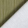 Tecido de algodão Cretone Linhas delicadas – oliva escura/branco,  thumbnail number 4