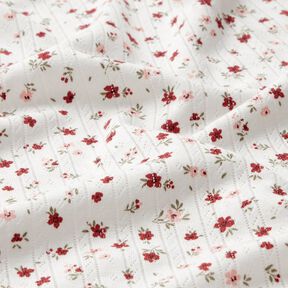 Ajour Jersey de algodão Florzinhas – marfim, 