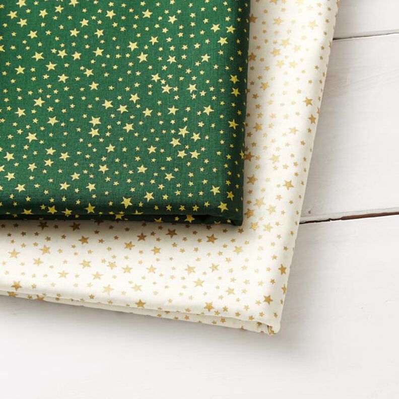 Tecido de algodão Cretone Céu estrelado natalício, pequeno – branco,  image number 3