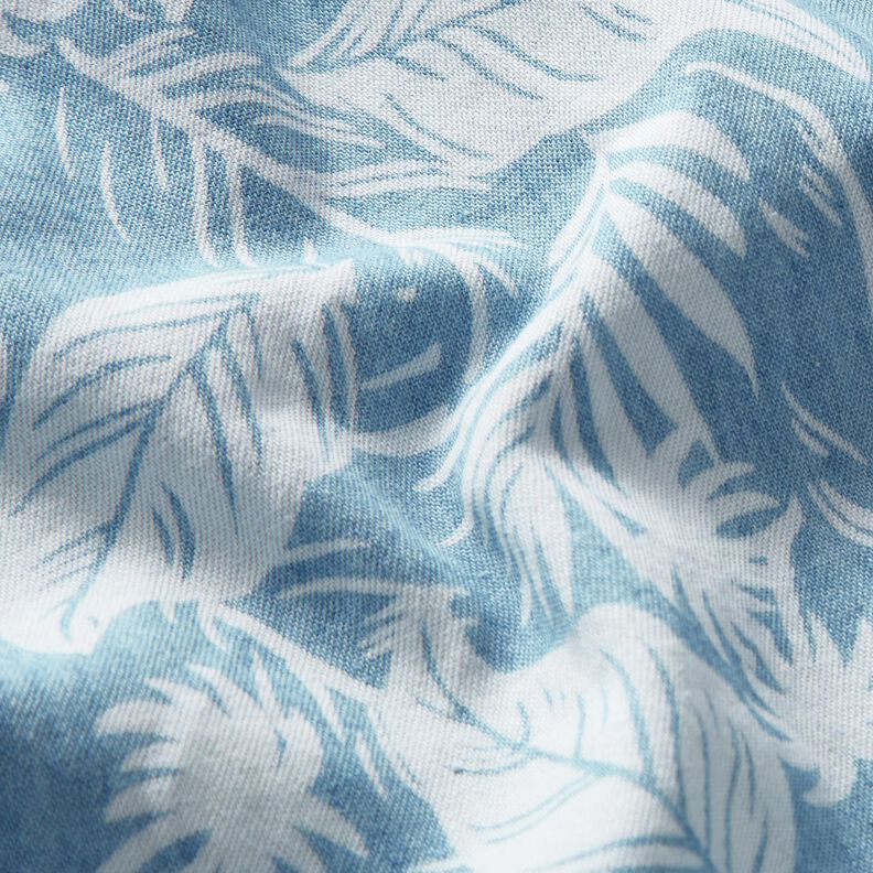 Chambray de algodão Palmeiras – azul claro/marfim,  image number 2