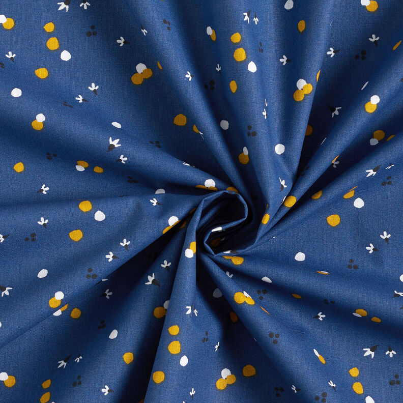 Tecido de algodão Cretone Pintas coloridas – azul-marinho,  image number 3