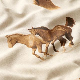 Tecido para decoração Meio linho Panamá Cavalos, 