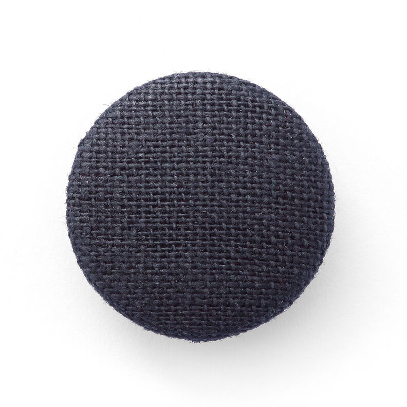 Botão forrado, Linho Medium – azul-noite,  image number 1