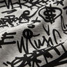Tecido polar alpino Graffiti Melange – cinzento-prateado,  thumbnail number 2