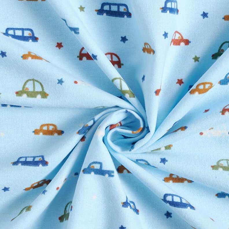Flanela de algodão Automóveis – azul claro,  image number 4