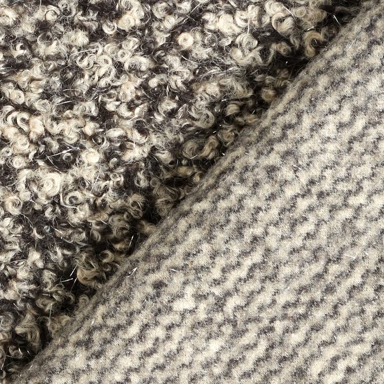 Malha Bouclé Fios brilhantes Melange – caju/preto,  image number 4