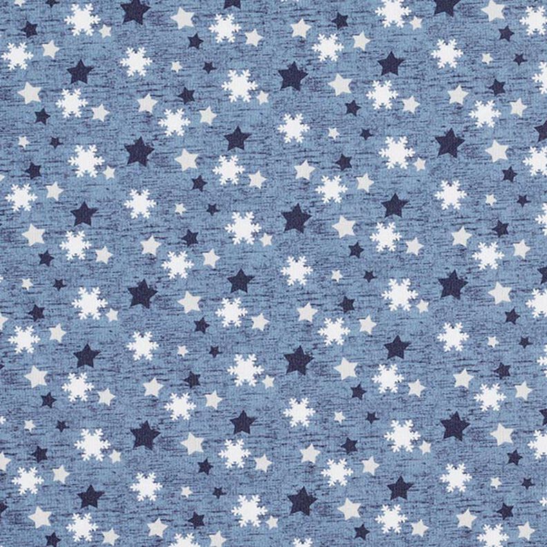 Sweatshirt cardada Flocos de neve e estrelas Impressão Digital – cinza claro,  image number 1