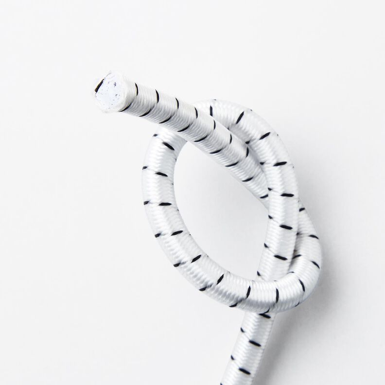 Cordão elástico forte para exterior [Ø 10 mm] – branco/preto,  image number 3