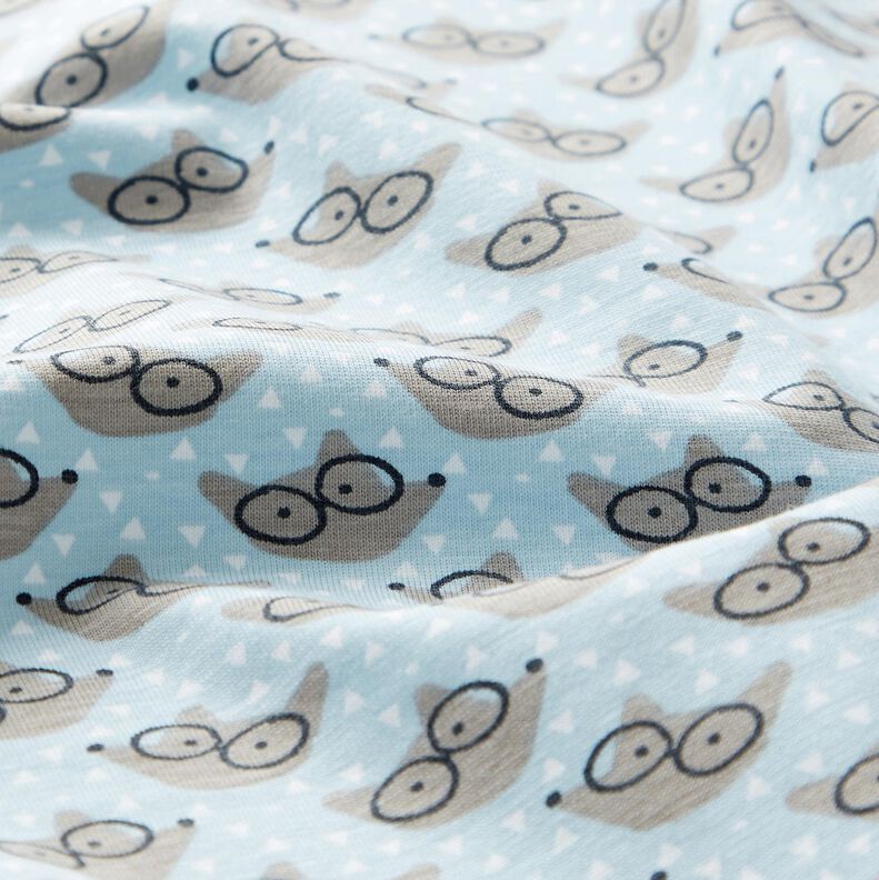Jersey de algod&atilde;o Raposa com &oacute;culos &ndash; azul beb&eacute;,  image number 2