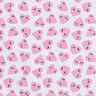 Tecido de algodão Cretone Corações com olhos – branco/rosa,  thumbnail number 1