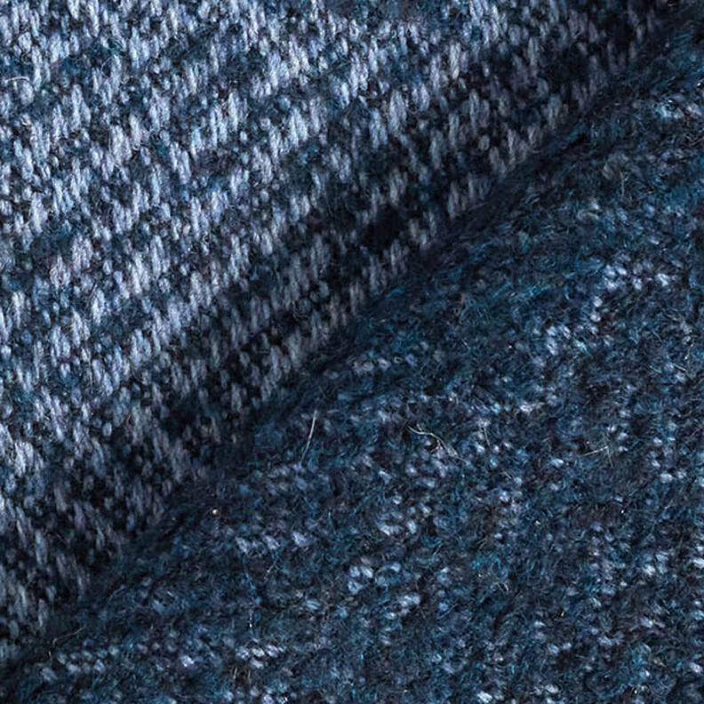 Tecido para sobretudos Mistura de lã Ziguezague – azul-marinho,  image number 4