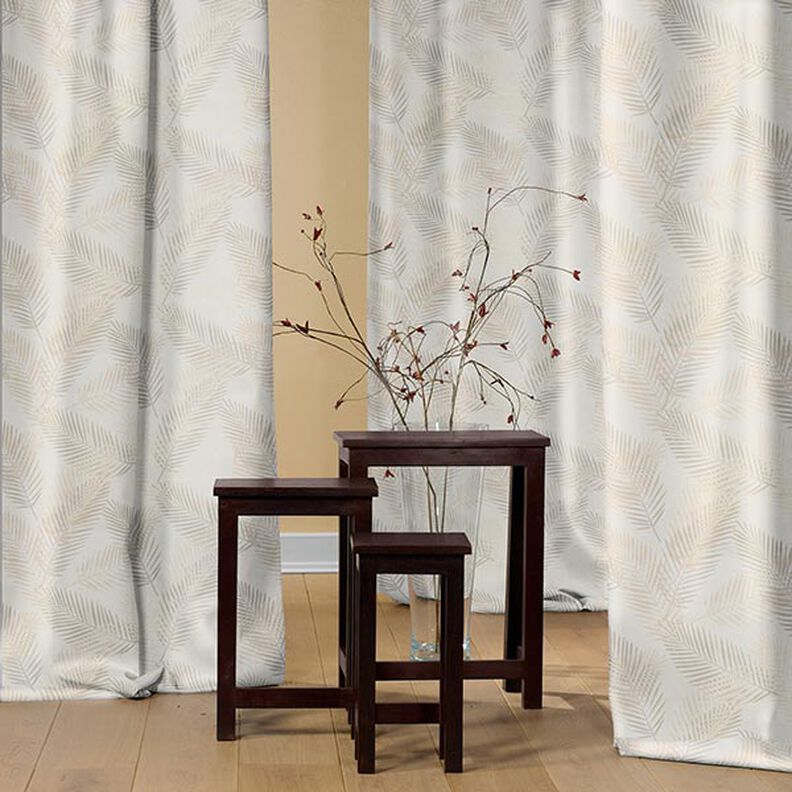 Tecido para efeito de escurecimento Folha de palmeira Metálico – beige/dourado,  image number 5