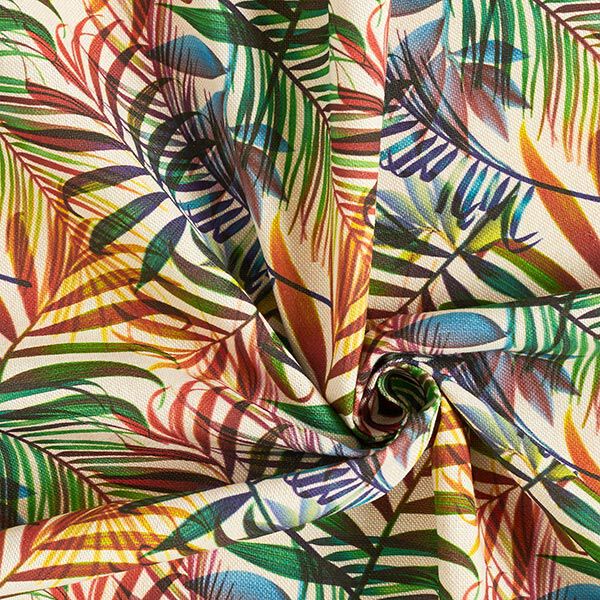 Tecido para decoração Meio linho Panamá Ramo de palmeira colorido – natural,  image number 3