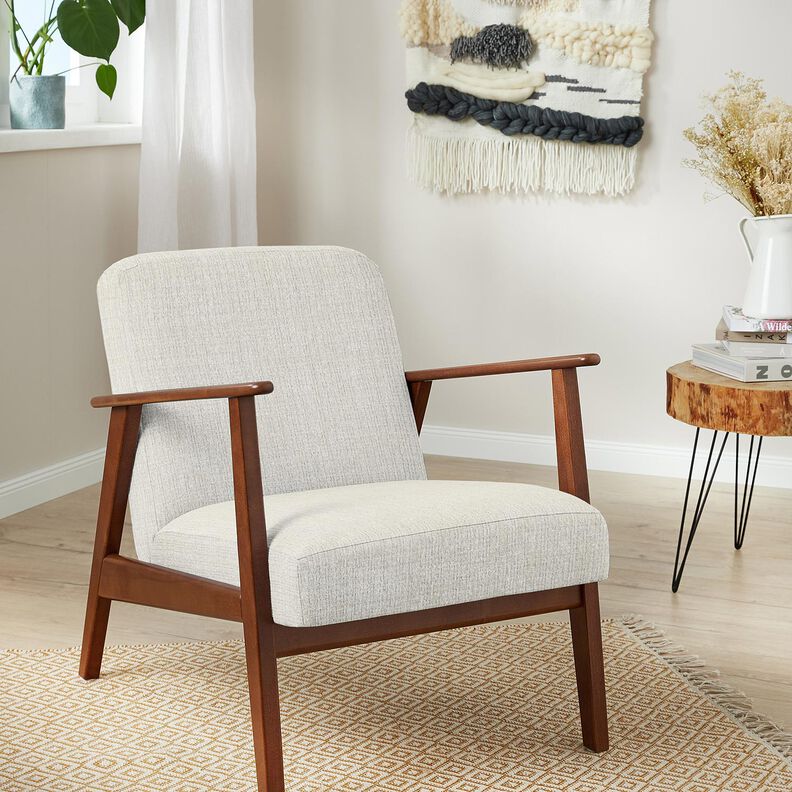 Tecido para estofos Chenille Liso – branco sujo,  image number 4