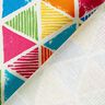 Tecido para decoração Meio linho Panamá Triângulos coloridos – branco,  thumbnail number 4