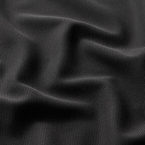 Tecido para blusas em ligamento de sarja elástico na longitudinal – preto, 