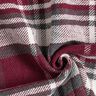 Tecido para sobretudos com reverso em pele Xadrez – bordô/cinza ardósia,  thumbnail number 3
