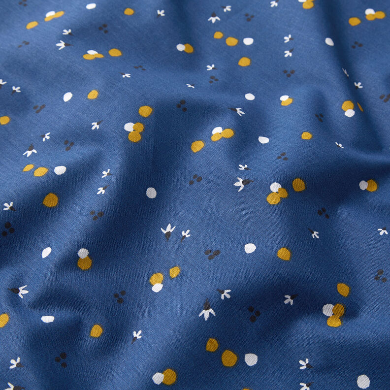 Tecido de algodão Cretone Pintas coloridas – azul-marinho,  image number 2