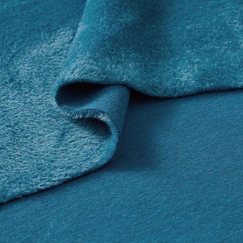 Tecido polar alpino Sweater aconchegante Liso – azul petróleo,  image number 4