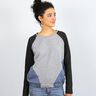 FRAU LILLE - Sweater raglã com costuras divisórias diagonais, Studio Schnittreif  | XS -  XXL,  thumbnail number 6