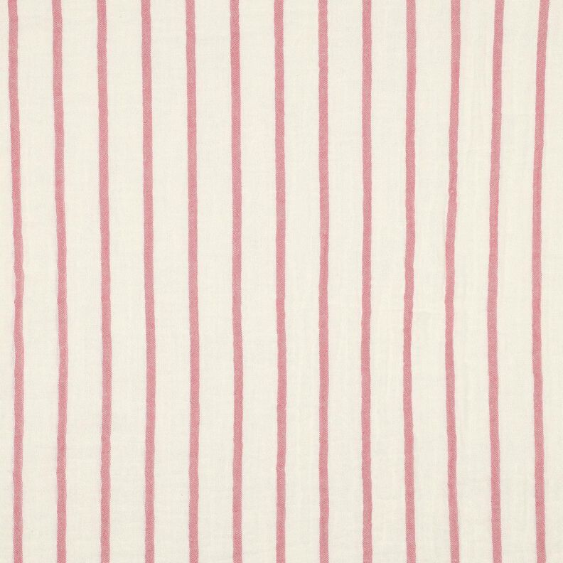 Musselina/ Tecido plissado duplo Riscas de fios tingidos  | Poppy Fabrics – púrpura média/branco,  image number 1