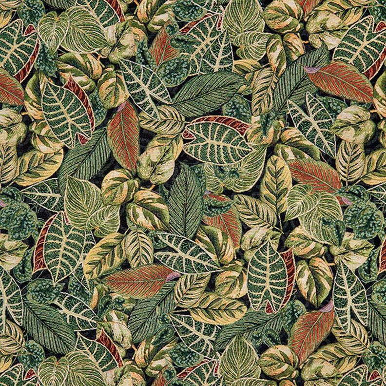 Tecido para decoração Gobelina Folhas de palmeira – verde escuro,  image number 1