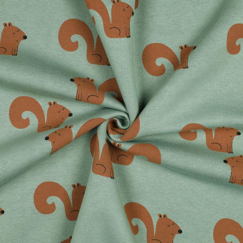 Sweatshirt cardada Esquilos | Poppy Fabrics &ndash; verde amarelado/bronze,  image number 3