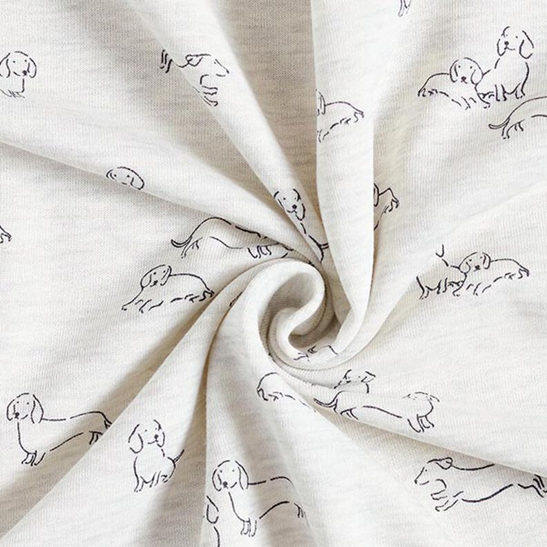 Sweatshirt cardada Cães Melange – branco sujo,  image number 4