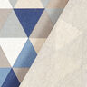 Tecido para decoração Meio linho Panamá Triângulos – azul,  thumbnail number 4